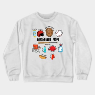 Baseball Mom Game Day Crewneck Sweatshirt